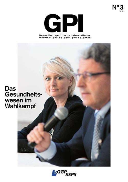 Die Titelseite der GPI - Gesundheitspolitische Informationen der SGGP